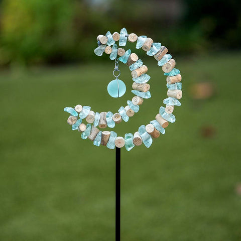 Glass Cresent Moon Garden Stake