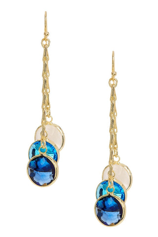 Mixed Crystal Briolette Drop Earrings