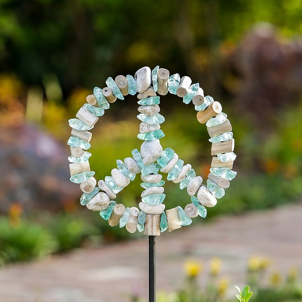 Glass Peace Garden Stake