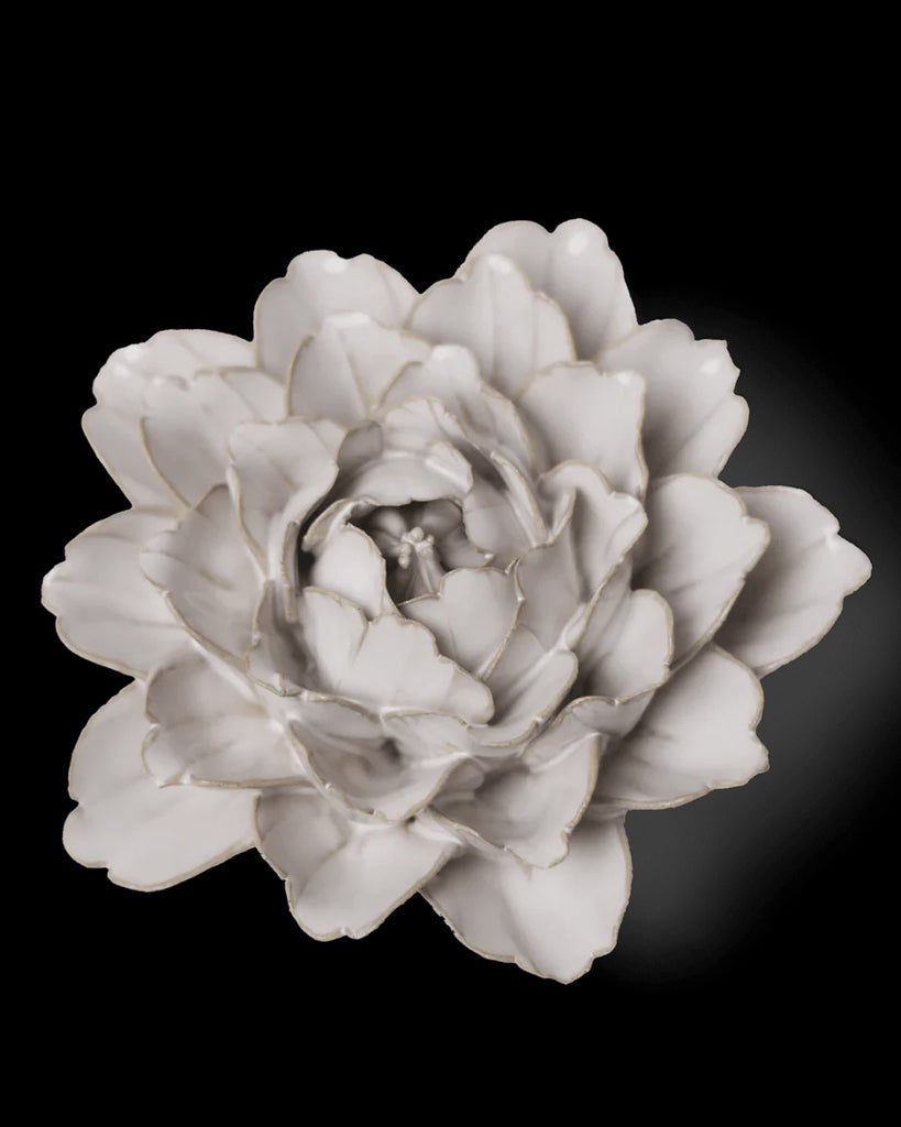 Ceramic Flower, Ivory Peony