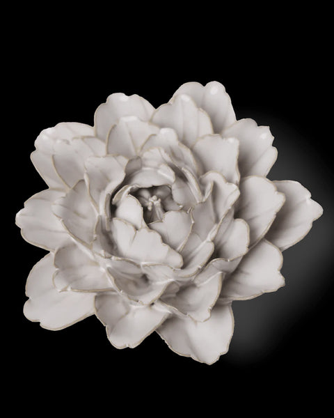 Ceramic Flower, Ivory Peony
