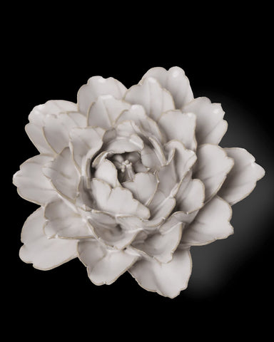 Ceramic Flower, Ivory Peony