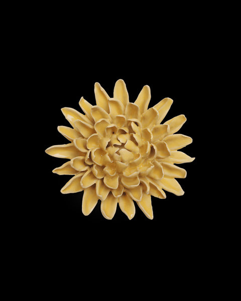Ceramic Flower, Yellow Chrysanthemum