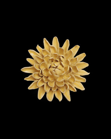 Ceramic Flower, Yellow Chrysanthemum