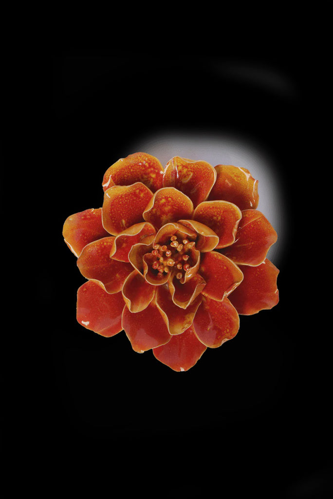 Ceramic Flower, Orange Yellow Coreopsis