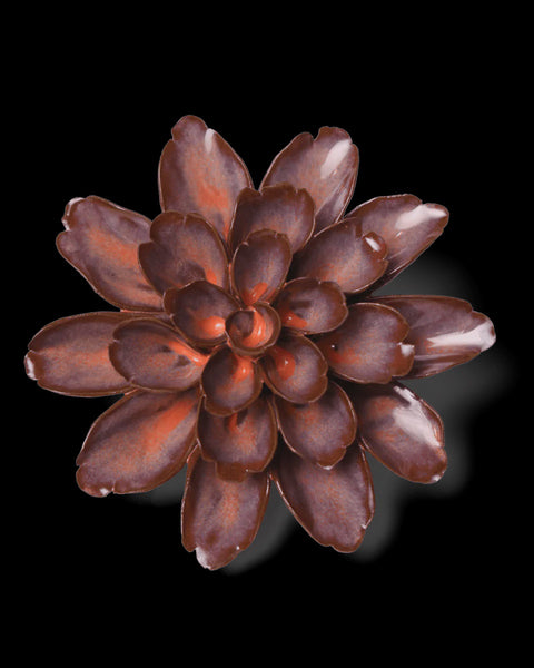 Ceramic Flower, Peach Mocha Cornflower