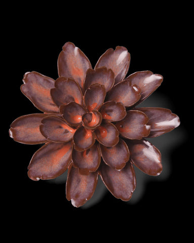 Ceramic Flower, Peach Mocha Cornflower