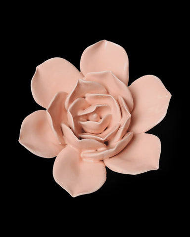 Ceramic Flower, Apricot Pink Snowdrop