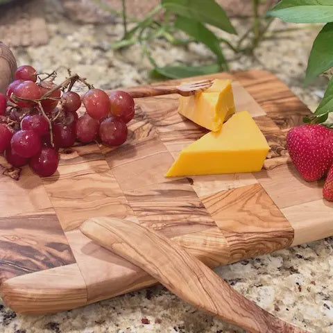 Olive Wood Cheese Block