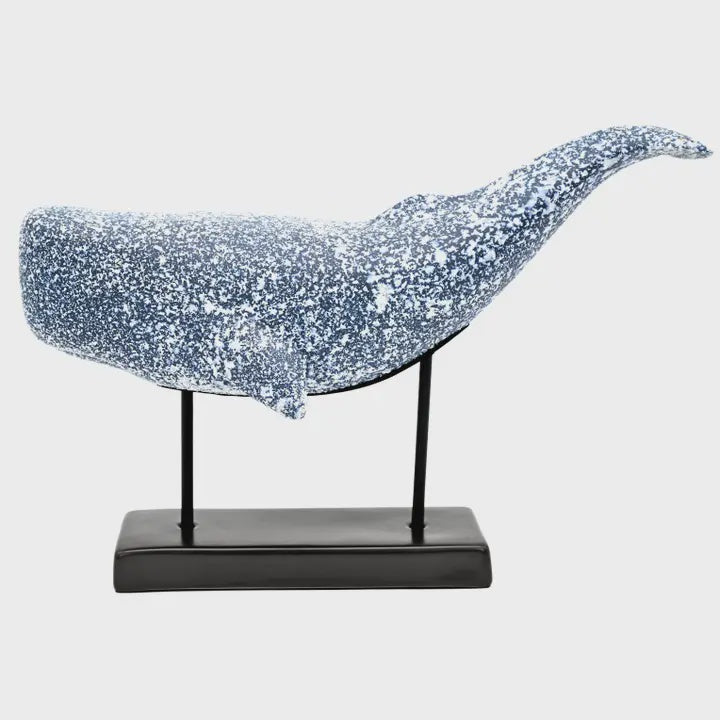 Whale On Stand Porcelain Ceramic Sculpture Ornament