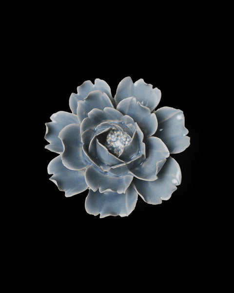 Ceramic Flower Pastel Blue Rose