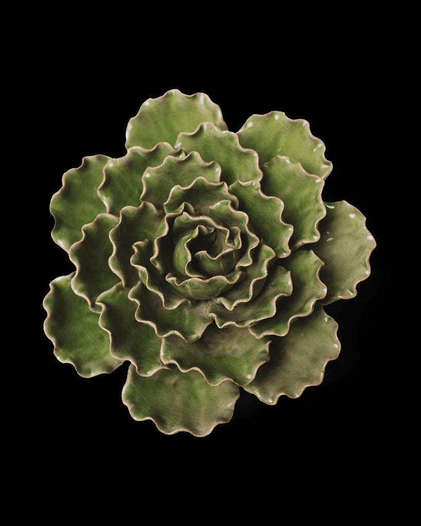 Lettuce Green, Ceramic Flower