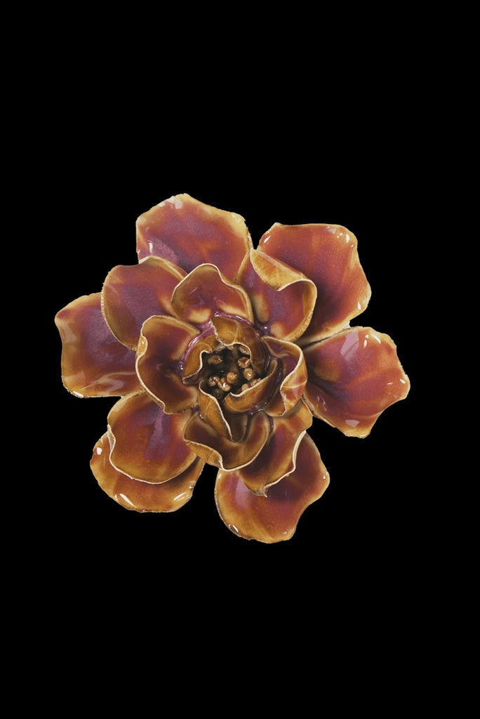 Purple Caramel Violet, Ceramic Flower
