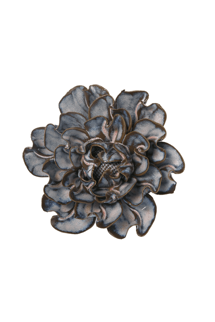Blue Brown Hawthorn, Ceramic Flower
