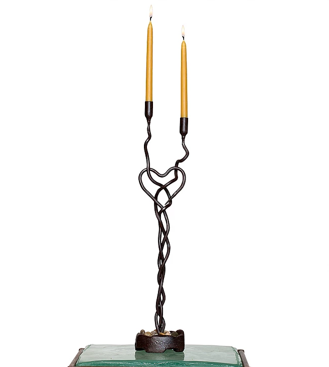 One Heart Candlestick