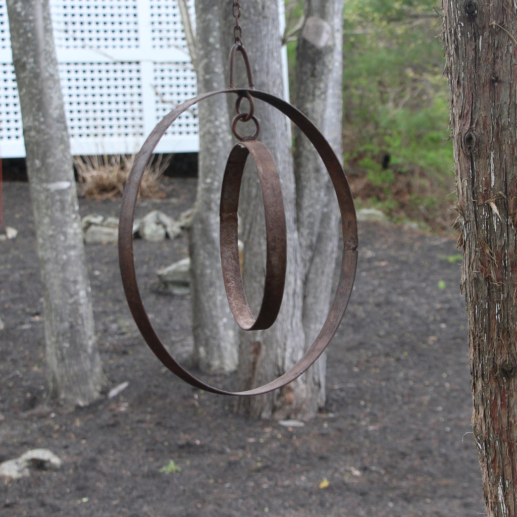 Salvaged Iron Ring Mobile with Chain (Small)