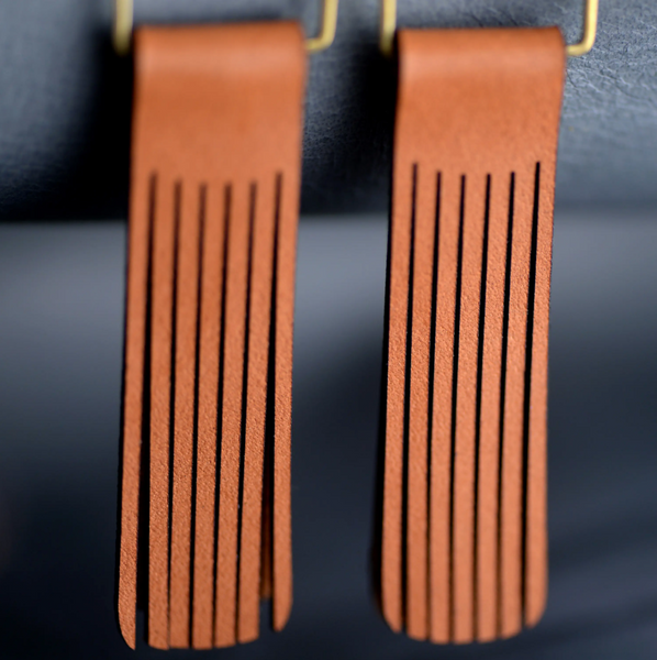 Boho Drop Fringe Leather Earrings
